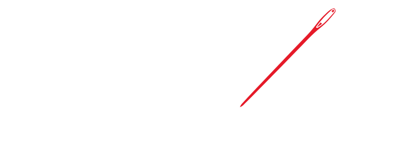 Animated image displaying thread passing through a needle